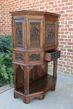 Load image into Gallery viewer, Antique French Gothic Sacristy Vestry Altar Wine Cabinet Bar Catholic Carved Oak