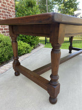 Load image into Gallery viewer, Antique French Country Farm Table Oak Farmhouse Desk Conference Library Table
