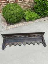Load image into Gallery viewer, Antique French Renaissance Wall Shelf Coat Hat Copper Pot Rack Plate Rack 59&quot;