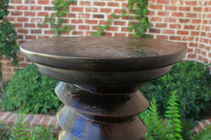 Antique French Oak WINE SCREW PRESS Pedestal Plant Stand Table Barley Twist TALL