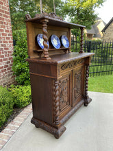 Load image into Gallery viewer, Antique French Oak Sideboard Server Buffet Barley Twist Hunt Style Bookcase Bar