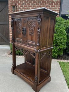 Antique French Cabinet Oak Vestry Sacristy Cabinet Bar Altar Wine Cabinet GOTHIC