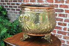 Load image into Gallery viewer, Antique French Brass &amp; Copper Planter Flower Pot LARGE Hand Seamed Free Shipping