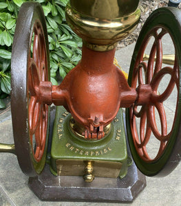 Antique Lamp Iron Coffee Grinder Enterprise Mfg Philadelphia PA Rewired 2 of 2