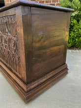 Load image into Gallery viewer, Antique French GOTHIC Coffer Chest Blanket Box Entry Table Trunk Oak 18th C