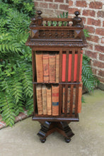 Load image into Gallery viewer, Antique English Revolving Bookcase Bookshelf Library Arts &amp; Crafts Oak Gallery