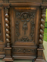 Load image into Gallery viewer, Antique French Oak BARLEY TWIST Bar Liquor Cabinet Buffet Renaissance Server