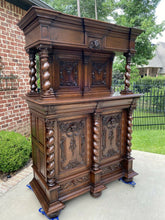 Load image into Gallery viewer, Antique French Oak BARLEY TWIST Bar Liquor Cabinet Buffet Renaissance Server