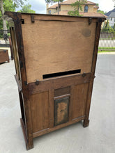 Load image into Gallery viewer, Antique French Cabinet Oak Vestry Sacristy Cabinet Bar Altar Wine Cabinet GOTHIC