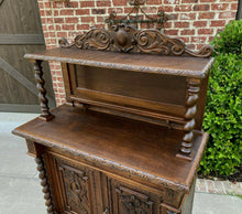 Load image into Gallery viewer, Antique French Oak Sideboard Server Buffet Barley Twist Hunt Style Bookcase Bar