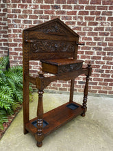 Load image into Gallery viewer, Antique English Oak Umbrella Hall Tree Entry Foyer Cane Stick Stand GOTHIC Large