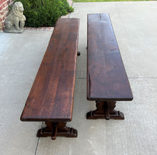 Load image into Gallery viewer, Antique French Farmhouse Benches Banquette Seating PAIR Window Seats 19th C