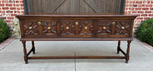 Load image into Gallery viewer, Antique English Sideboard Server Sofa Table Console Buffet Jacobean Oak c. 1890