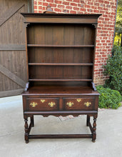 Load image into Gallery viewer, Antique English Oak Welsh Plate Dresser Sideboard Server Buffet Petite C. 1920s