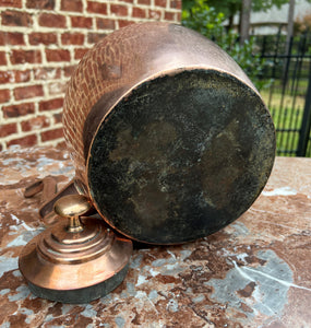 Antique English Copper Brass Tea Kettle Coffee Pitcher Spout Handle #2 c. 1900