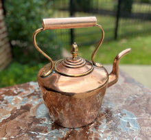 Load image into Gallery viewer, Antique English Copper Brass Tea Kettle Coffee Pitcher Spout Handle #3 c. 1900