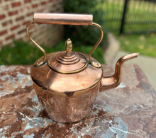 Load image into Gallery viewer, Antique English Copper Brass Tea Kettle Coffee Pitcher Spout Handle #3 c. 1900