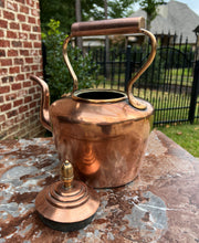 Load image into Gallery viewer, Antique English Copper Brass Tea Kettle Coffee Pitcher Spout Handle #3 c. 1900