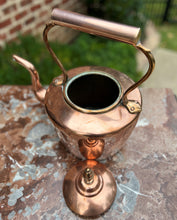 Load image into Gallery viewer, Antique English Copper Brass Tea Kettle Coffee Pitcher Spout Handle #1 c. 1900