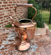 Load image into Gallery viewer, Antique English Copper Brass Tea Kettle Coffee Pitcher Spout Handle #1 c. 1900