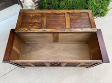 Load image into Gallery viewer, Antique French Blanket Box Chest Trunk Coffer Toy Box Gothic Oak Coffee Table