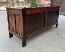 Load image into Gallery viewer, Antique French Blanket Box Chest Trunk Coffer Toy Box Gothic Oak Coffee Table