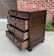 Load image into Gallery viewer, Antique English Chest of Drawers Jacobean Oak 4 Drawers Commode Cabinet 19th C