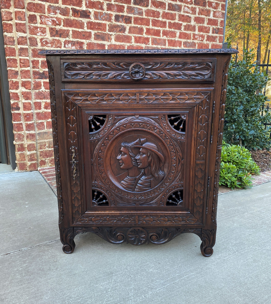 Antique French Breton Jam Cabinet Cupboard Bar Liquor Cabinet Confiture Oak 19C