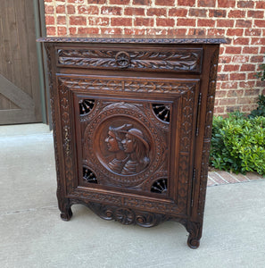 Antique French Breton Jam Cabinet Cupboard Bar Liquor Cabinet Confiture Oak 19C