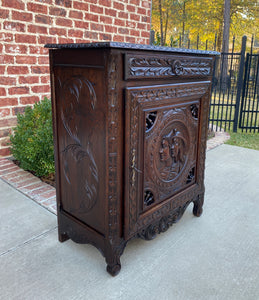 Antique French Breton Jam Cabinet Cupboard Bar Liquor Cabinet Confiture Oak 19C