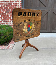 Load image into Gallery viewer, Antique Irish Table Whiskey Pub Table Rectangular Flip Top Table Oak IRELAND