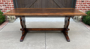 Antique French Farm Table Dining Breakfast Table Desk Farmhouse Oak 72" 19th C