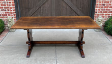 Load image into Gallery viewer, Antique French Farm Table Dining Breakfast Table Desk Farmhouse Oak 72&quot; 19th C