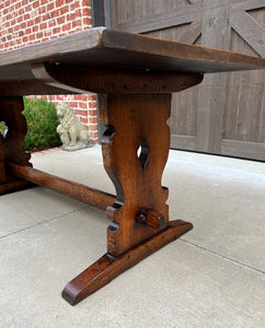 Antique French Farm Table Dining Breakfast Table Desk Farmhouse Oak 72" 19th C