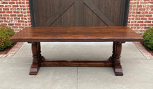 Load image into Gallery viewer, Antique French Farm Table Farmhouse Oak LARGE Conference Library Table Desk 87&quot;W