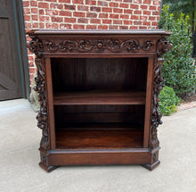 Load image into Gallery viewer, Antique French Bookcase BLACK FOREST Lion HUNT Bookcase Carved Oak 19th C