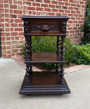 Load image into Gallery viewer, Antique French End Table Side Cabinet Nightstand Barley Twist Pedestal 19th C