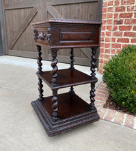 Load image into Gallery viewer, Antique French End Table Side Cabinet Nightstand Barley Twist Pedestal 19th C