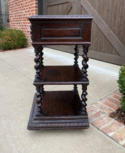 Load image into Gallery viewer, Antique French End Table Side Cabinet Nightstand Barley Twist Pedestal 19th C