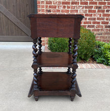 Load image into Gallery viewer, Antique French End Table Side Cabinet Nightstand Barley Twist Pedestal 19th C