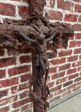 Load image into Gallery viewer, Antique Crucifix Cross Cast Iron Garden Architectural Chapel Church Cemetery #1
