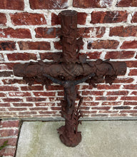 Load image into Gallery viewer, Antique Crucifix Cross Cast Iron Garden Architectural Chapel Church Cemetery #1