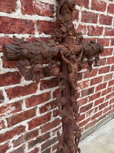 Load image into Gallery viewer, Antique Crucifix Cross Cast Iron Garden Architectural Chapel Church Cemetery #2