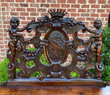 Load image into Gallery viewer, Antique French Bench Chair Settee Renaissance Revival Griffon Cherubs Walnut 19C