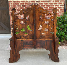 Load image into Gallery viewer, Antique French Bench Chair Settee Renaissance Revival Griffon Cherubs Walnut 19C