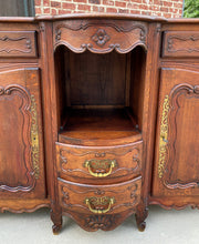 Load image into Gallery viewer, Antique French Bowfront Sideboard Server Buffet Parquet Top Louis XV Oak