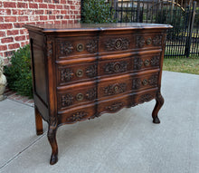 Load image into Gallery viewer, Antique French Chest of Drawers Cabinet 3-Drawer Carved Walnut w Keys c.1920s