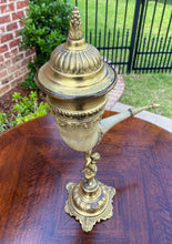 Load image into Gallery viewer, Antique French Trophy Drinking Horn Hunt Epergne Renaissance Brass Statue 19th C