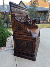 Load image into Gallery viewer, Antique French Bench Chair Settee Hall Bench Renaissance Revival Walnut PETITE