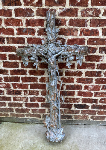 Antique Crucifix Cross Cast Iron Garden Architectural Chapel Church Cemetery 54